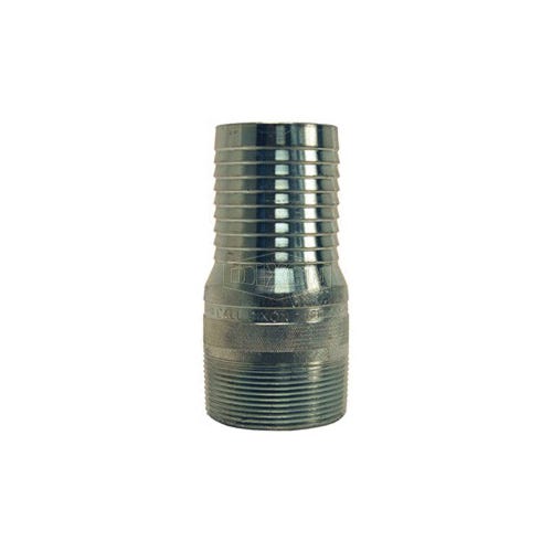Dixon® STC20 King™ No Knurl Combination Nipple, 1-1/2 in Nominal, Hose Shank x MNPT End Style, Carbon Steel, Zinc Plated, Domestic