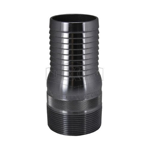 Dixon® STC35 King™ No Knurl Combination Nipple, 3 in Nominal, Hose Shank x MNPT End Style, Carbon Steel, Zinc Plated