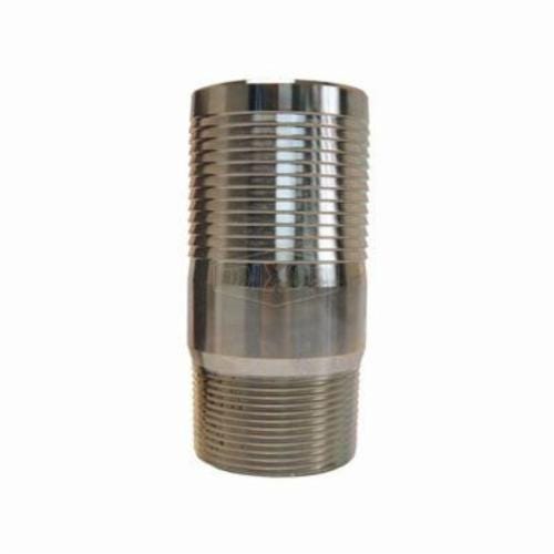 Dixon® STC4035 Jump Size King™ Combination Nipple, 3 x 4 in x 7-1/4 in L NPT x Hose Shank, Carbon Steel, Zinc Plated, Domestic
