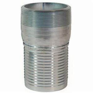 Dixon® The Right Connection™ STC40CSHD Crimp Heavy Duty King Combination Nipple, 4 in x 4-8, Hose Barb x MNPT, Carbon Steel, Zinc Plated, Domestic