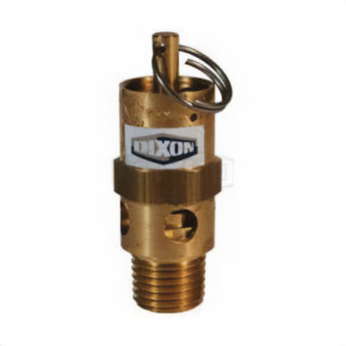 Dixon® SV100 Standard Safety Pop-Off Valve, 1/4 in, MNPT, 89 scfm, Brass Body