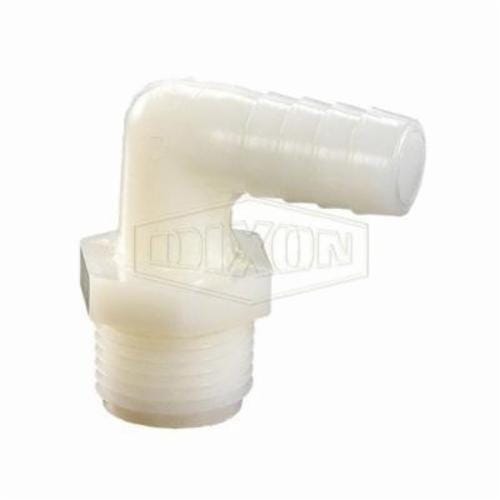 Dixon® TLS31 Tuff-Lite™ 90°  Hose Elbow, 1/8 x 3/8 in, MNPT x Hose Barb, Nylon, Domestic, 0.8125 in Barb Length