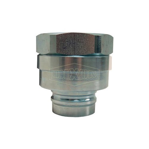 Snap-Tite by Dixon® V10F10 H Series Interchange Valved Quick Connect Plug, 1-1/4-11-1/2 Nominal, FNPT, Steel, Domestic