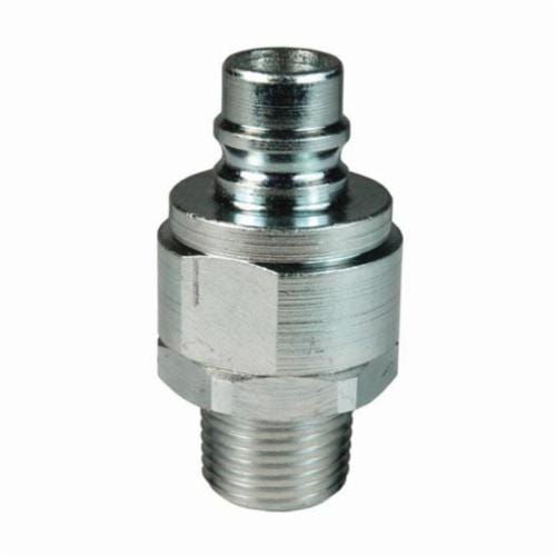 Dixon® V3M3 V/Snap-Tite H/IH Valved Hydraulic Interchange Coupler, 3/8 in x 3/8-18 Nominal, Quick-Connect x MNPT, Steel