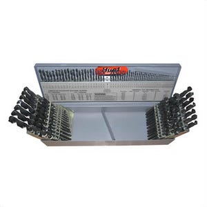 Drill America D/A115J-SP-SET 2-Flute Heavy Duty Premium Grade Jobber Length Drill Set, 135° Drill Point Angle, 115 pc, HSS, Black Oxide