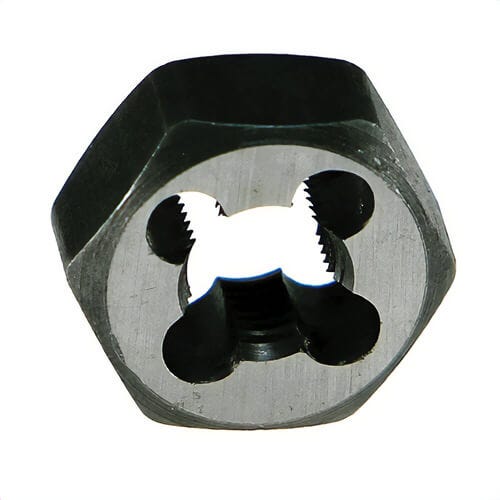 Drillco 335E316C 3350E Hex Rethreading Die, 2-1/4-4-1/2 UNC Thread, Carbon Steel