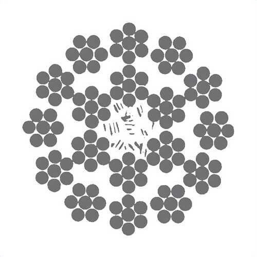 HSI® 1/2 in Compact 18 HSLR Rotation-Resistant Wire Rope, 18x7, Made in USA, Per Foot