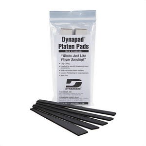 Dynabrade® 11026 Platen Pad, For Use with Dynafile® III Abrasive Belt Tool, 7 in L x 1/2 in W x 1/8 in Thick