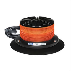 ECCO® Profile™ 7460A-VM 360° High Intensity Strobe Beacon, Amber, LED Lamp, 12 to 36 VDC, 46.3 W, 3.6 A, Vacuum Magnet Mount