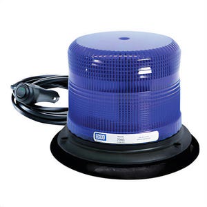 ECCO® Pulse II® 7945B-VM 360° Low Profile Strobe Beacon, Blue, LED Lamp, 12 to 48 VDC, 16 W, 1.3 A, Vacuum Magnet Mount