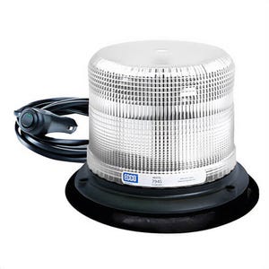 ECCO® Pulse II® 7945C-VM 360° Low Profile Strobe Beacon, Clear, LED Lamp, 12 to 48 VDC, 16 W, 1.3 A, Vacuum Magnet Mount