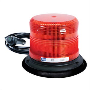 ECCO® Pulse II® 7945R-VM 360° Low Profile Strobe Beacon, Red, LED Lamp, 12 to 48 VDC, 16 W, 1.3 A, Vacuum Magnet Mount