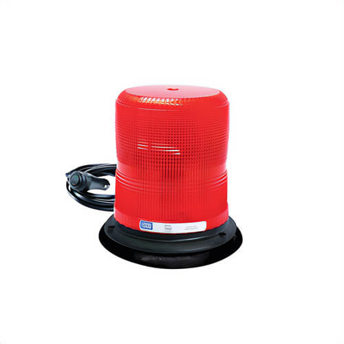 ECCO® Pulse II® 7950R-VM 7945 360° Medium Profile Strobe Beacon, Red, LED Lamp, 12 to 48 VDC, 16 W, 1.3 A, Vacuum Magnet Mount