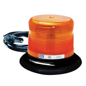 ECCO® Pulse II® 7965A-VM 360° Strobe Beacon, Amber, LED Lamp, 12 to 24 VDC/46.1 W, 3.6 A, Vacuum Magnet Mount
