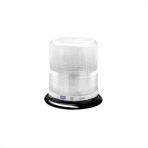 ECCO® Pulse II® 7970C 7965 360° Medium Profile Strobe Beacon, Clear, LED Lamp, 12 to 24 VDC/46.1 W, 3.6 A, 3-Bolt/Flange/Surface Mount