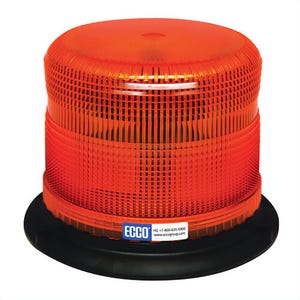 ECCO® Pulse II® EB7930A 7900 Hybrid Heavy Duty Strobe Beacon, Amber, LED Lamp, 12 to 48 VDC, 32.3 W, 1.3 A, 3-Bolt/Flange/Surface Mount