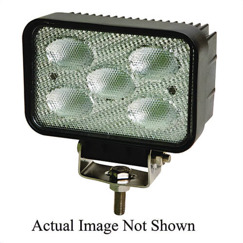 ECCO® EW2501 Flood Beam Work Lamp, LED Lamp, 2900 Lumens Raw, 12 to 24 VDC, Aluminum Housing, Polycarbonate Lens