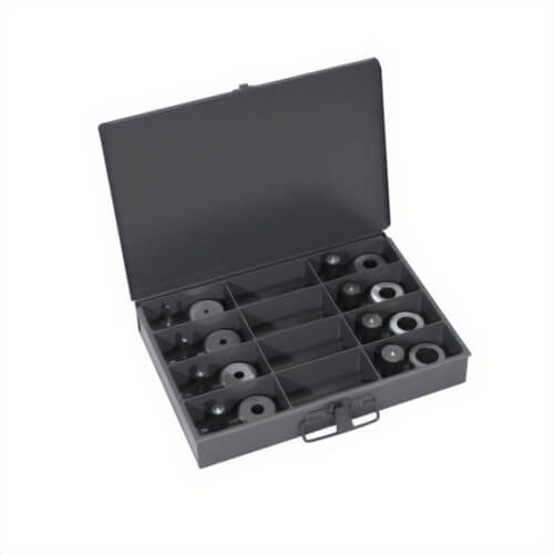 Edwards® PD1000 Punch and Die Starter Set, Round, 1/8 in Increments from 3/16 to 1-1/16 in with 1/32 in Clearance, 8 pc