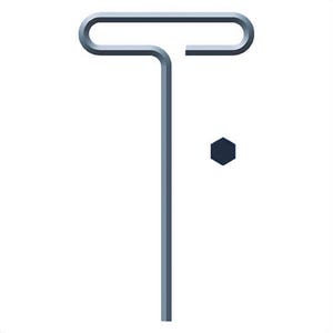 Eklind® 31924 Hex Key, Hex Drive, Standard Grip/Loop T-Handle Handle, Alloy Steel, Black Oxide