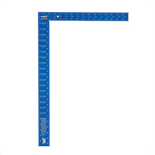 Empire® 1190 True Blue® Laser Etched Framing Square, 24 in L, 1/8 in, 1/10 in, 1/12 in, 1/16 in Graduation