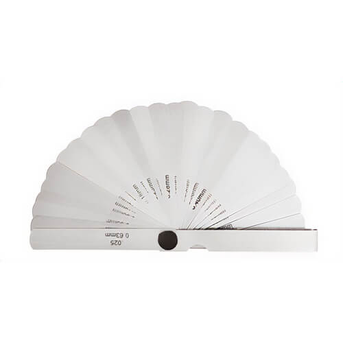 Empire® 27511 Feeler Gauge, 26 Leafs from 0.0015 to 0.025 with Millimeter Equivalent, 0.04 mm - 0.063 mm for Metric