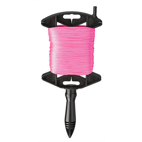 Empire® 39-500P Braided Line with Reel, Durable #18 Braided Nylon, Pink, 500 ft