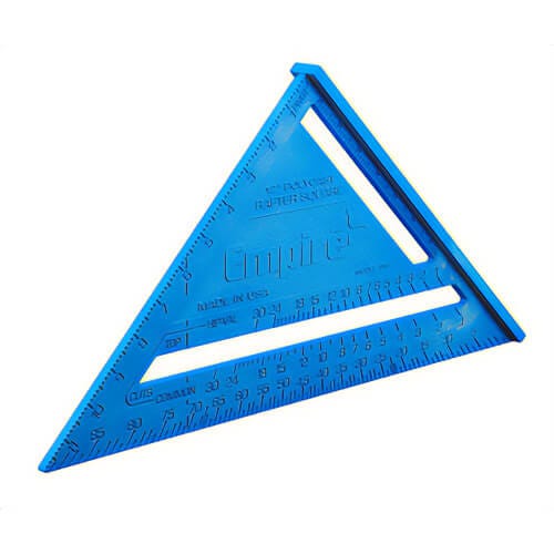 Empire® 396 Polycast® Rafter Square with Molded Conversion Table, Durable Polycast® Material, Imperial, 12 in