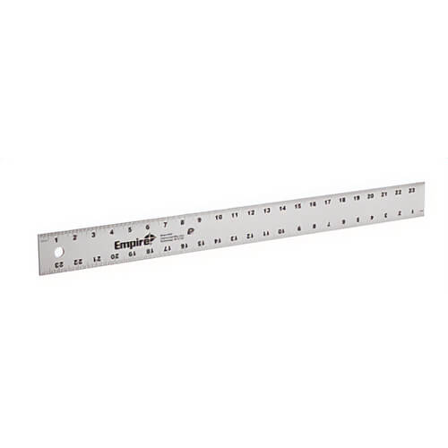 Empire® 4002 Aluminum Straight Edge, Heavy-Duty Aluminum Frame, Imperial, 24 in