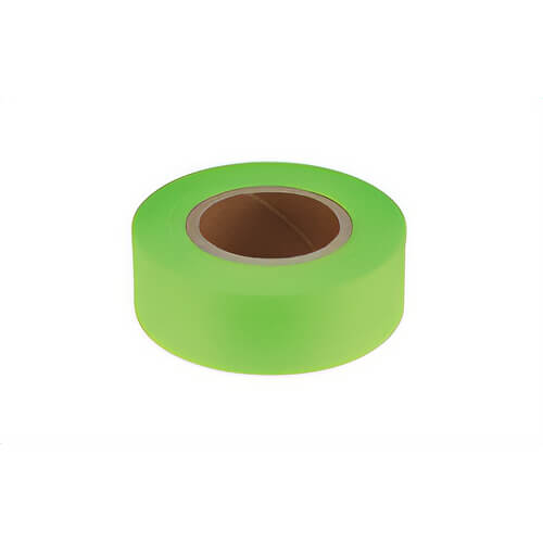 Empire® 77-001 Flagging Tape, Durable Plastic, Lime Green, 200 ft x 1 in Roll