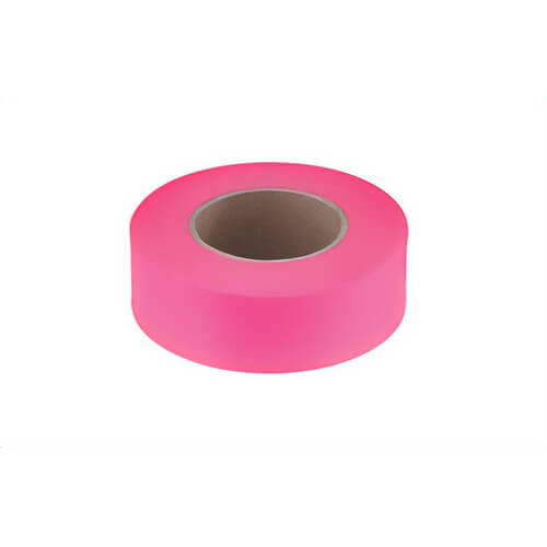 Empire® 77-003 Flagging Tape, Durable Plastic, Pink, 200 ft x 1 in Roll