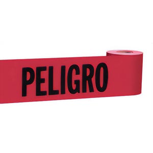 Empire® 77-0204 Standard Underground Barricade Tape, DANGER/PELIGRO Legend, Yellow, 3 in x 200 ft