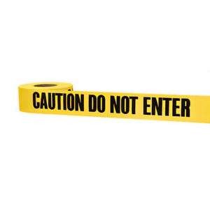 Empire® 77-1006 Premium Underground Barricade Tape, CAUTION DO NOT ENTER Legend, Yellow, 3 in x 1,000 ft