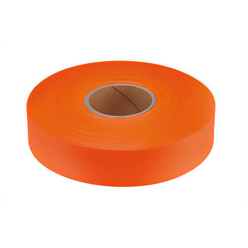Empire® 77-262 Flagging Tape, Durable Plastic, Orange, 600 ft x 2 in Roll