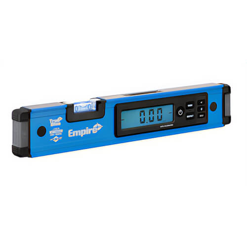 Empire® E105.16 True Blue® Digital Box Level with 2 AA Batteries, Non-Magnetic, Tilt Indicator, Imperial, 16 in