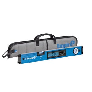 Empire® E105.24 True Blue® E105 Digital Box Level, 24 in L, 2 Vials, Aluminum, (2) Level/(3) Plumb Vial Position