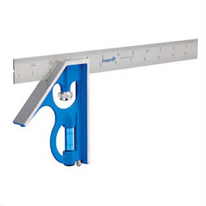 Empire® E250 Fast Adjustment Professional Combination Square, 12 in L, 1/32 in Graduation, 45°, 12 in Tongue