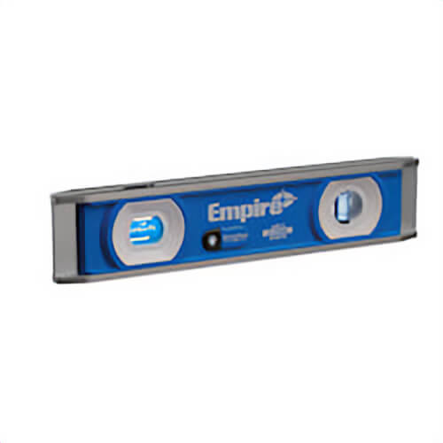 Empire® EM95.10 True Blue® E95 Magnetic LED Torpedo Level, 10 in L, 3 Vials, Aluminum