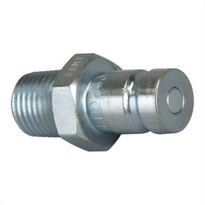 Enerpac® AH650 Male Half Regular Hydraulic Coupler, 1/4-18 Nominal, MNPT End Style, Domestic