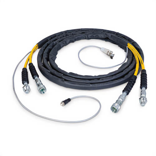 Enerpac® CH720EC CHEC Series Twin Hose with Sheath and Electric Cable, 20 ft L, 10,000 psi Working