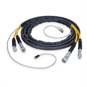 Enerpac® CH720EC CHEC Series Twin Hose with Sheath and Electric Cable, 20 ft L, 10,000 psi Working