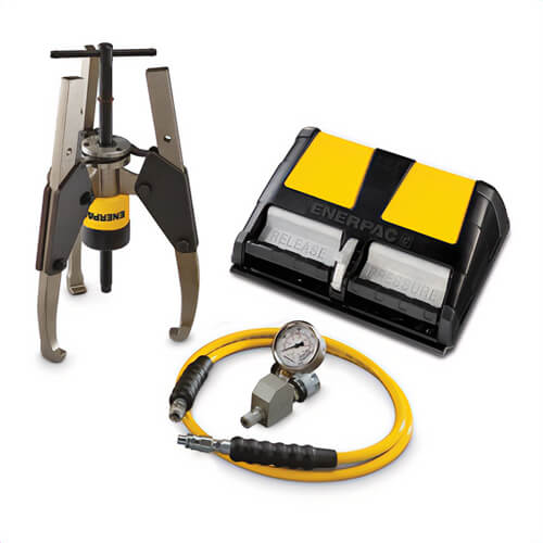 Enerpac® GPS36A GPS Series Hydraulic Sync-Grip Puller Set, 36 ton, 2-1/2 in Stroke Length, 10,000 psi Operating