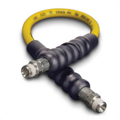 Enerpac® H7202 H700 Series High Pressure Hydraulic Hose, 3/8 in Nominal, NPTF End Style, 2 ft L, 10,000 psi Working, Thermoplastic