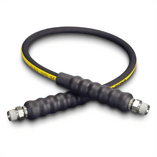 Enerpac® H9203 Heavy Duty High Pressure Hydraulic Hose, 3/8 in Nominal, NPTF End Style, 3 ft L, 10,000 psi Working, Rubber/Steel