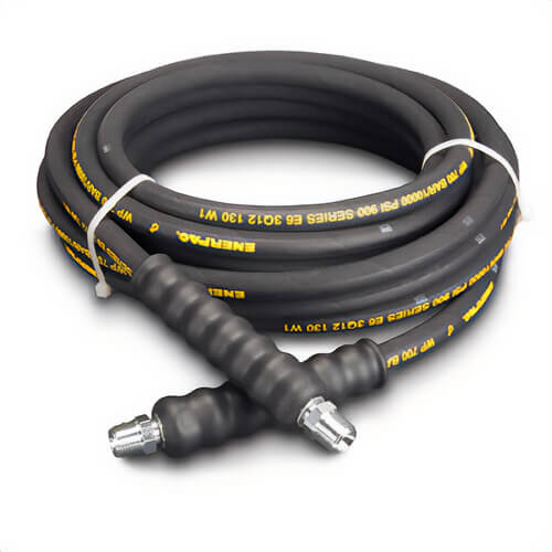 Enerpac® H9230 Heavy Duty High Pressure Hydraulic Hose, 3/8 in Nominal, NPTF End Style, 30 ft L, 10,000 psi Working, Rubber, Steel