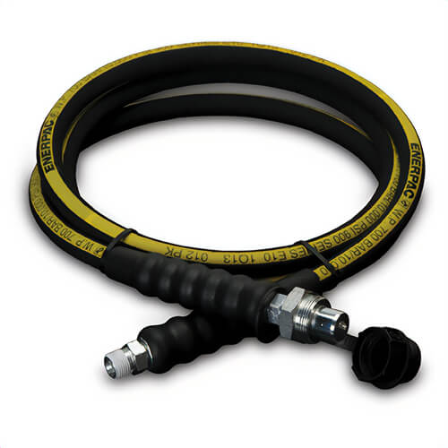 Enerpac® HC9308 Heavy Duty High Pressure Hydraulic Hose, 3/8 in Nominal, NPTF x CH604 End Style, 8 ft L, 10,000 psi Working