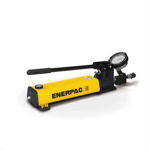 Enerpac® HPT1500 High Pressure Hydraulic Hand Pump with Gauge, 2 Speed, 21, 750 psi