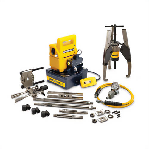 Enerpac® MPS24EB MPS Series Hydraulic Sync-Grip Master Puller Set, 24 ton, 2 in Stroke Length, 10,000 psi Operating