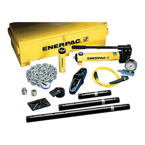 Enerpac® MSFP5 Hydraulic Cylinder and Hand Pump Set with 24 Cylinder Attachments, 2.5 ton, 5 in, 5,000 psi