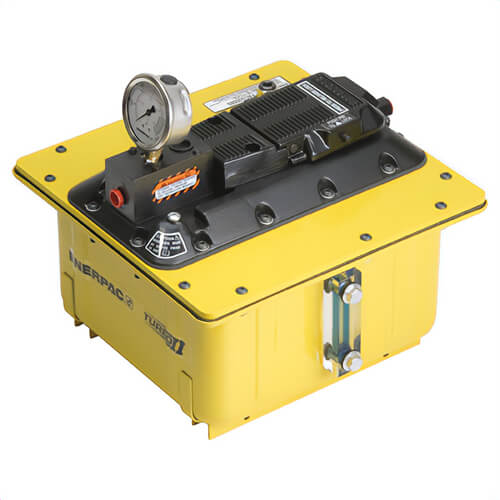 Enerpac® PACG30S8S Turbo II Air Powered Hydraulic Pump, Remote Actuator, 12 scfm Air Flow, 180 in³/min Oil Displacement Rating