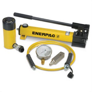 Enerpac® SCR506H Hydraulic Cylinder and Hand Pump Set, 50 ton, 6-1/4 in, 10,000 psi